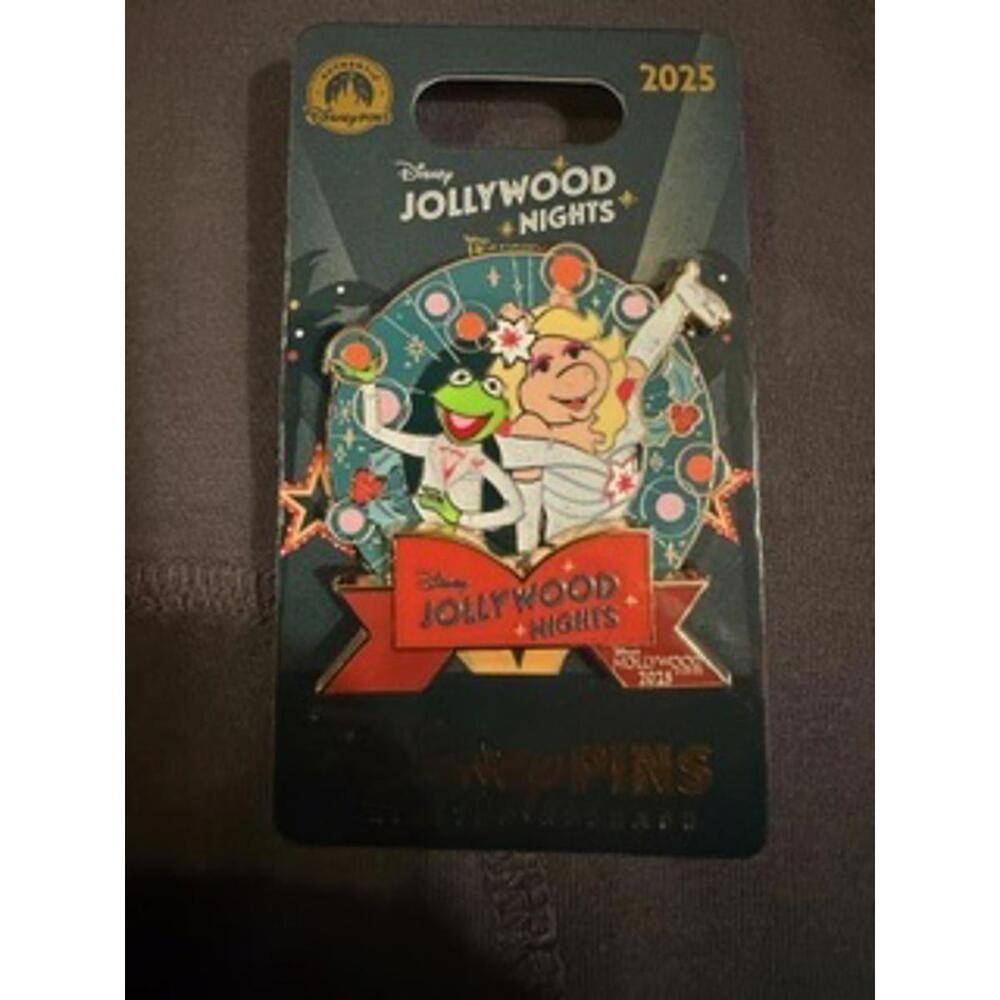 Disney JOLLYWOOD NIGHTS Kermit and Miss Piggy Collectible Pin 2025